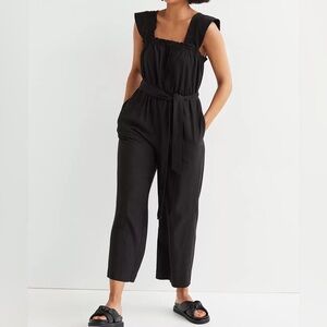 h&m linen blend jumpsuit